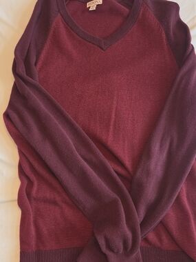 Merona Red-Burgundy Heather Crewneck Sweater